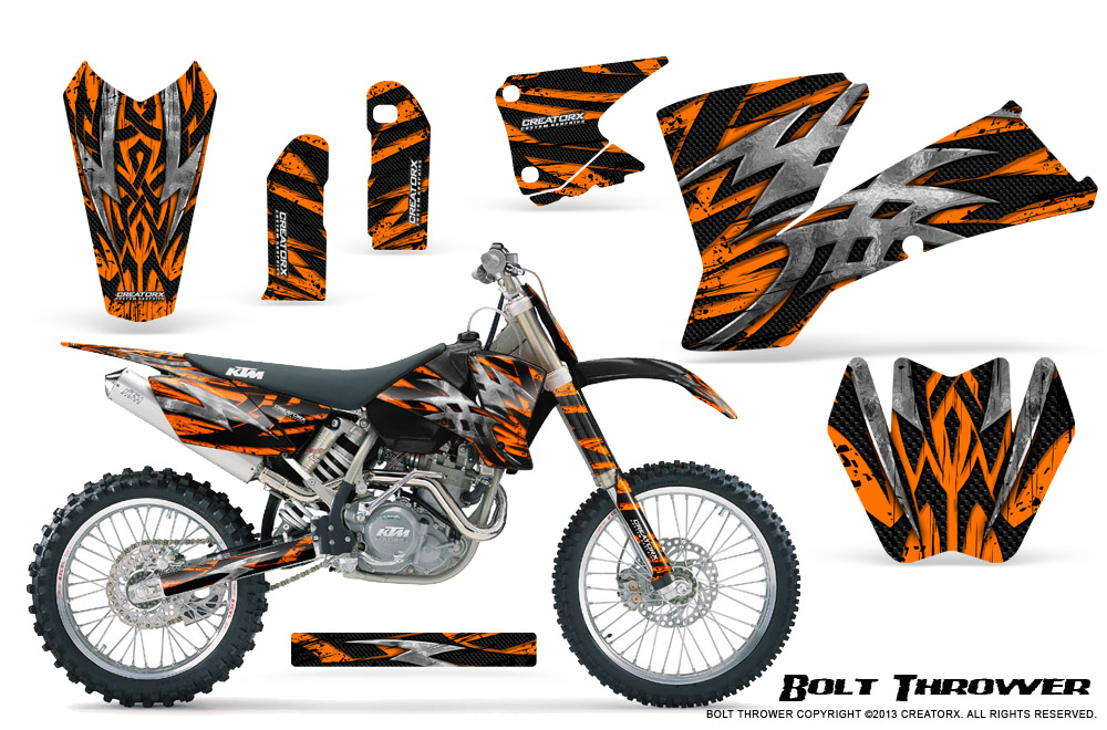 KTM C1 SX EXC MXC Graphics Kit Bolt Thrower Orange BB NP